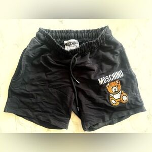 Moschino COUTURE! Black Shorts with Bear Patch